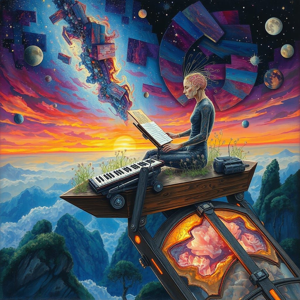 Ethereal Poet Composes Surreal Masterpiece on Mycelium Keybo...