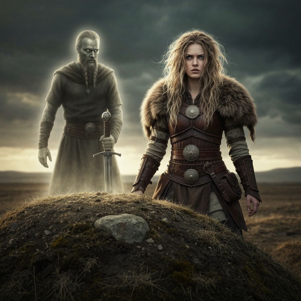 Hervör summons her father Angantyr to get his sword Tyrfing