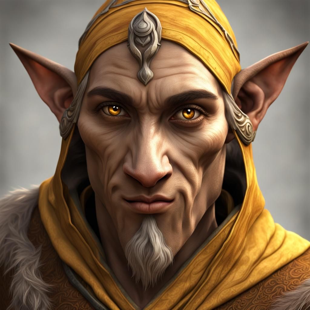 Nimble Firbolg Monk Character in HDR