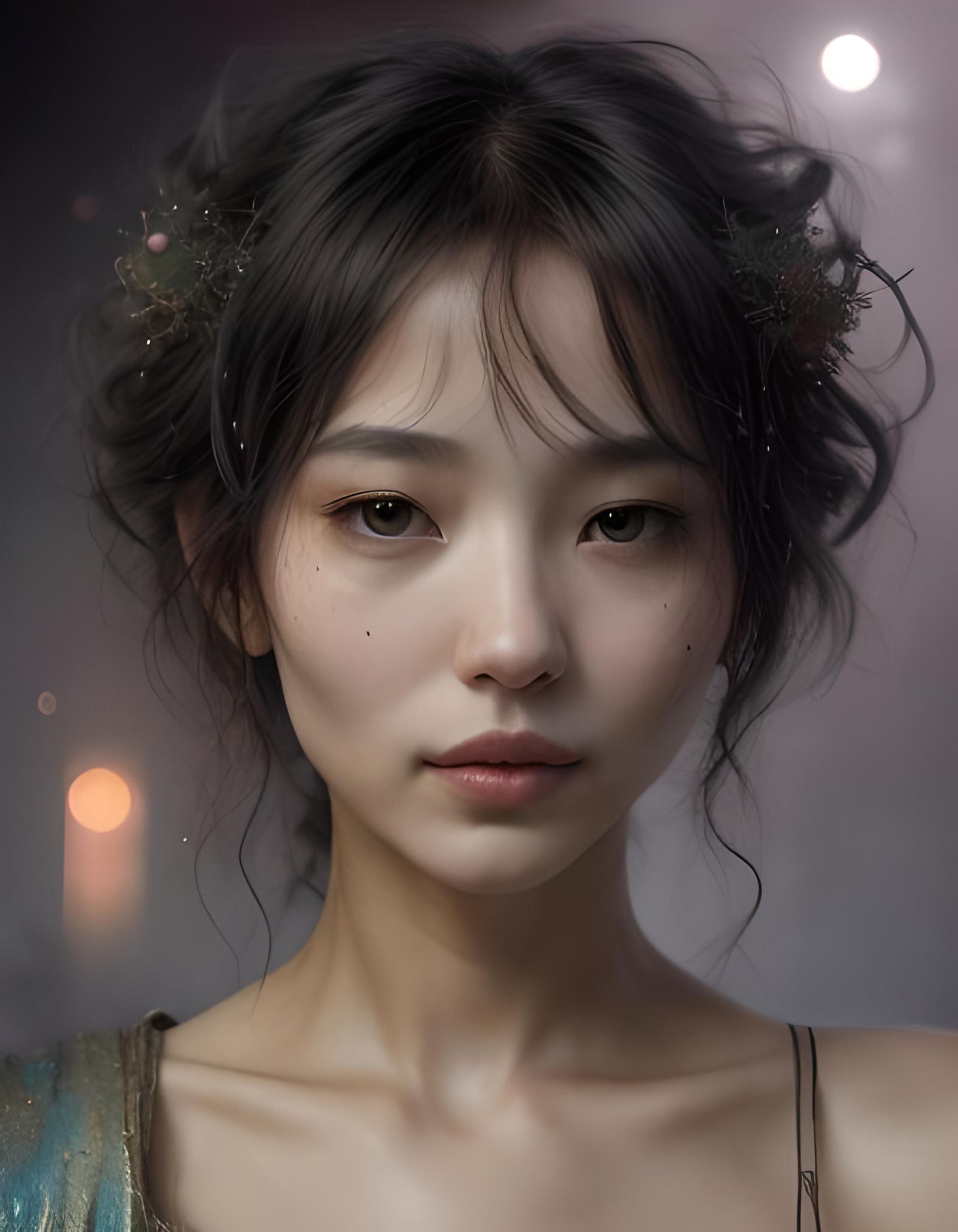 Ethereal Wintermute Portrait in Surreal Style