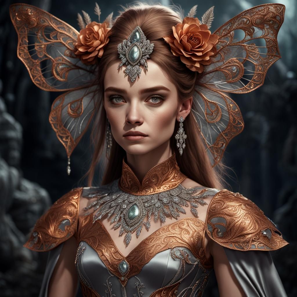 Bugbear in Embroidered Prom Dress Digital Painting