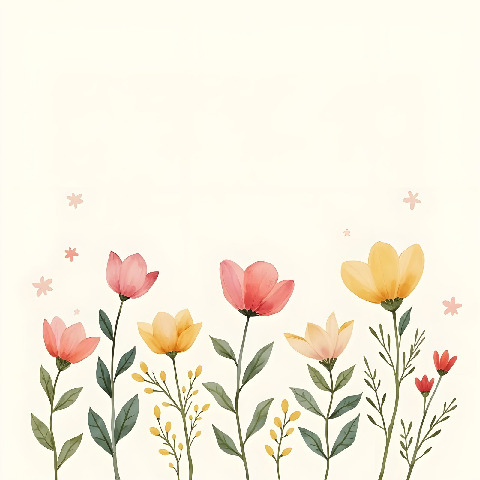 Spring Book Illustrations in Whimsical Watercolor Style