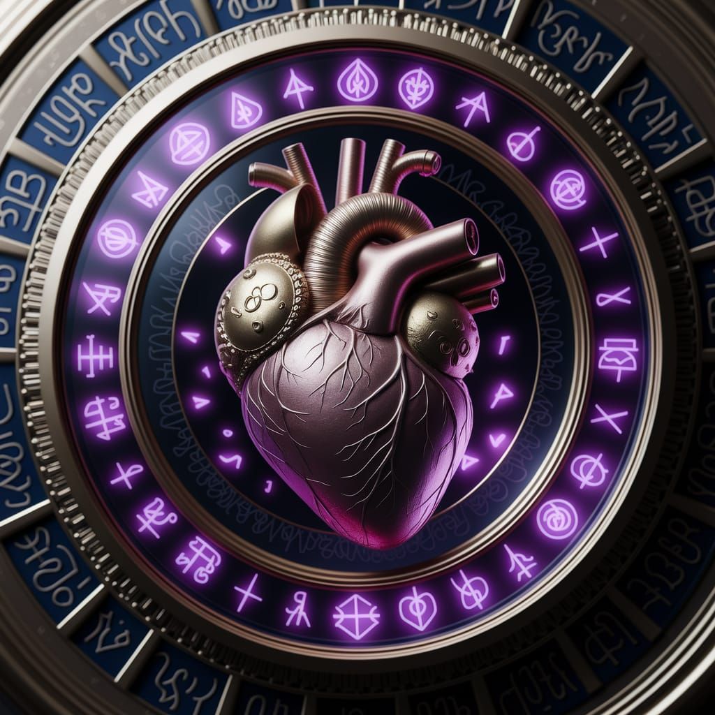 Biomechanical Heart in Glass Shell: Digital Matte Painting