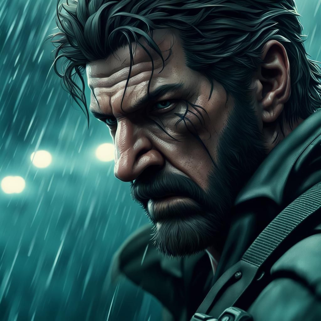 Solid Snake Emerges from Submarine in Cinematic Lighting