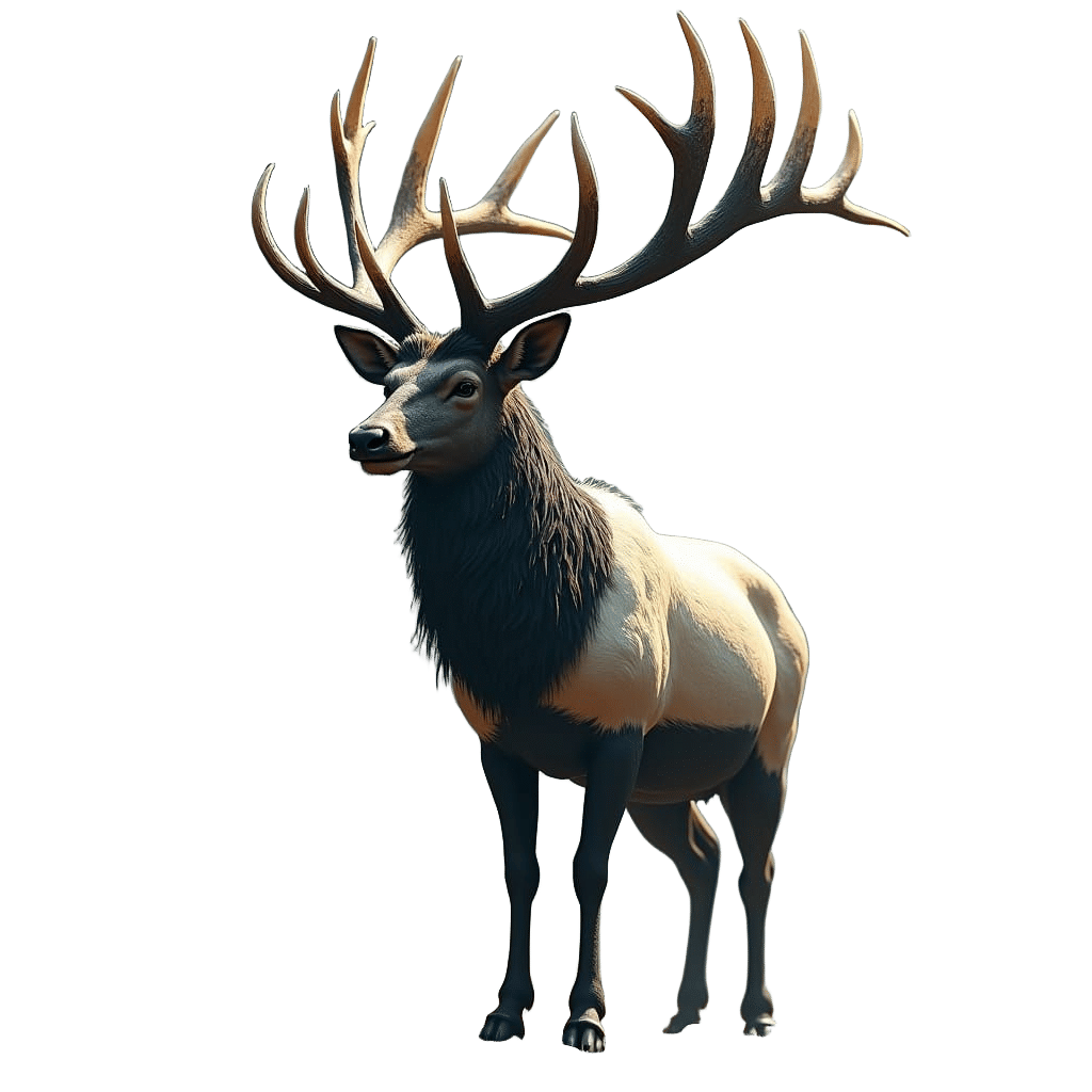 Moose Head Logo Sketch in Black and White