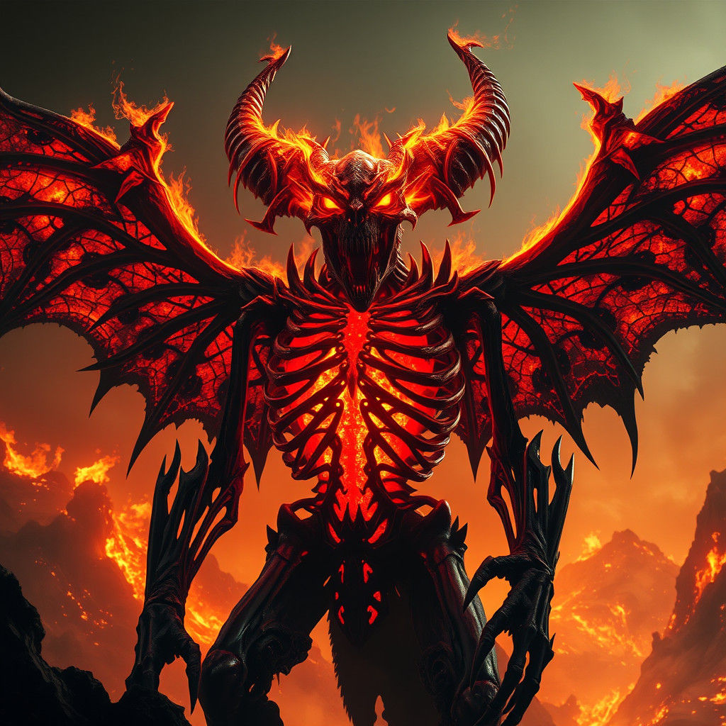 Skeletal Demon of Fire and Darkness