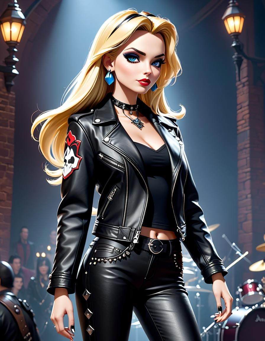 Alice as Rock Girl in Leather