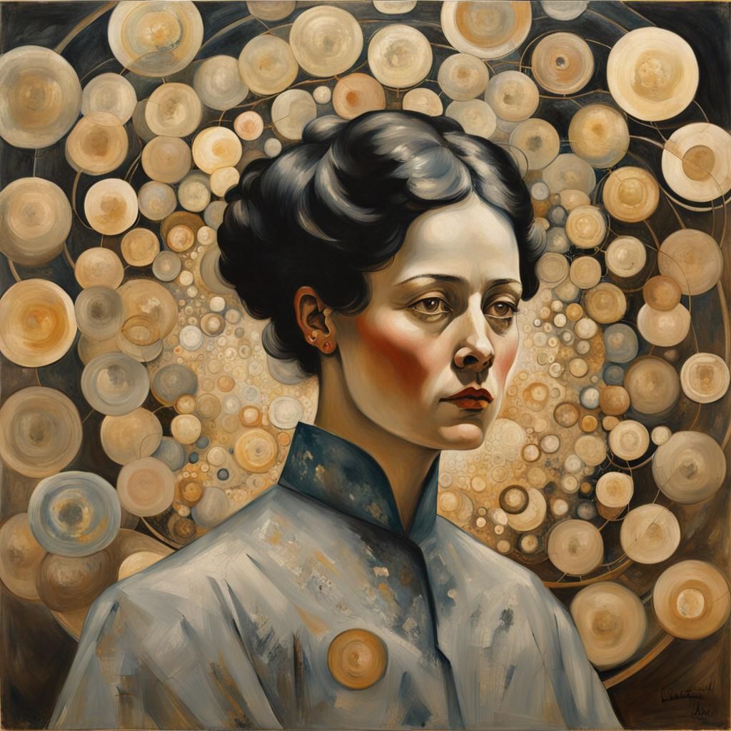 Radiant Woman Portrait in Academic Painting Style