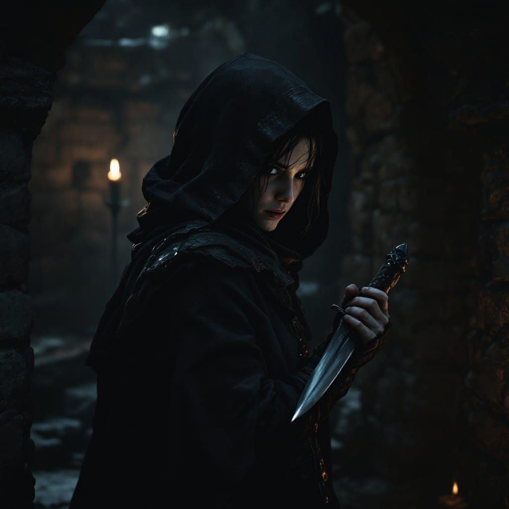 Stealthy Assassin Arya Stark Emerges from Shadows