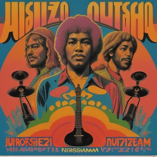 Psychedelic Jazz Festival in Amsterdam: 1970s Poster