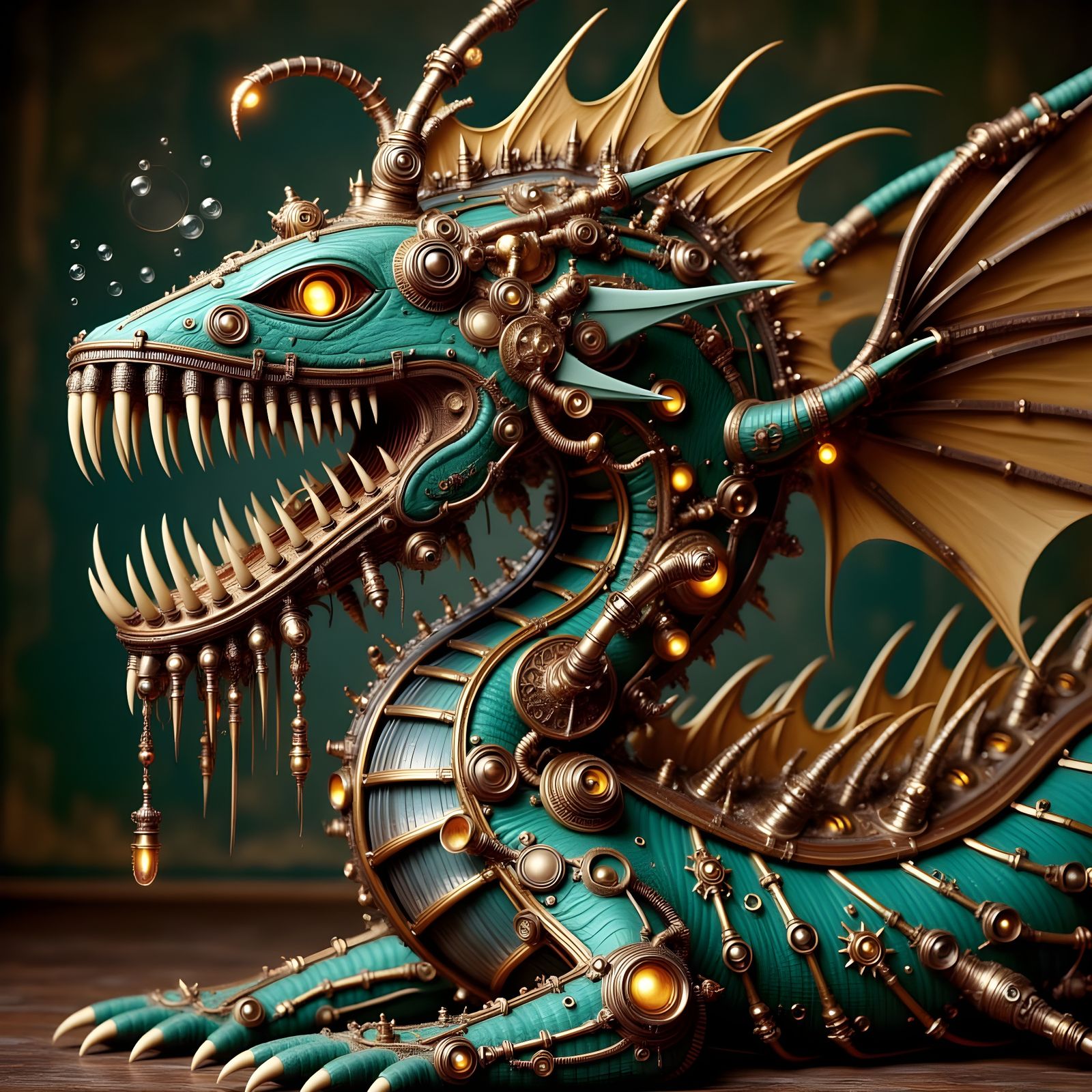 Victorian Era Dragon Emerges from Steam-Powered Lair