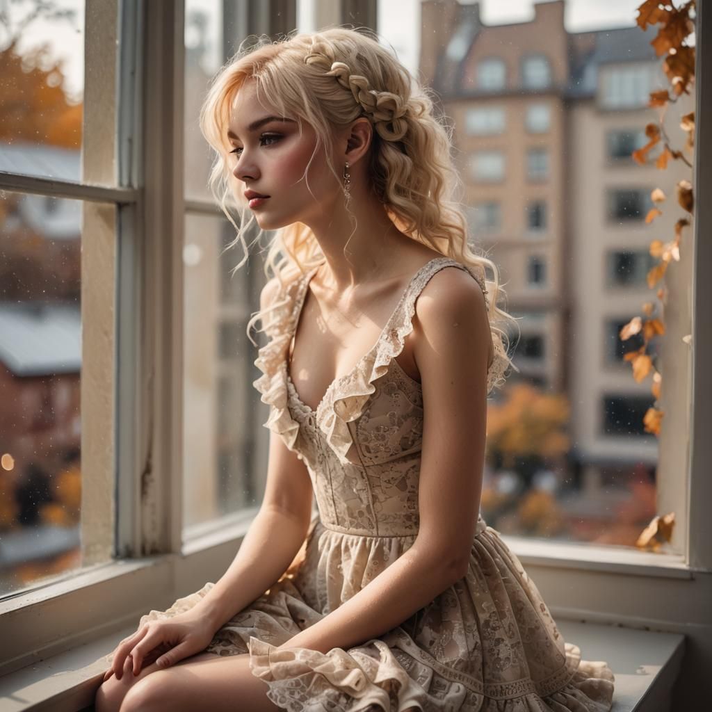 Boy in Lace Dress: High-Fashion Portrait Photography