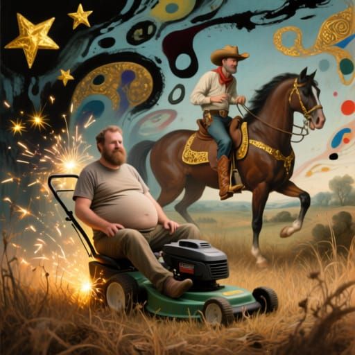 Whimsical Dad's Fantasies Double Exposure