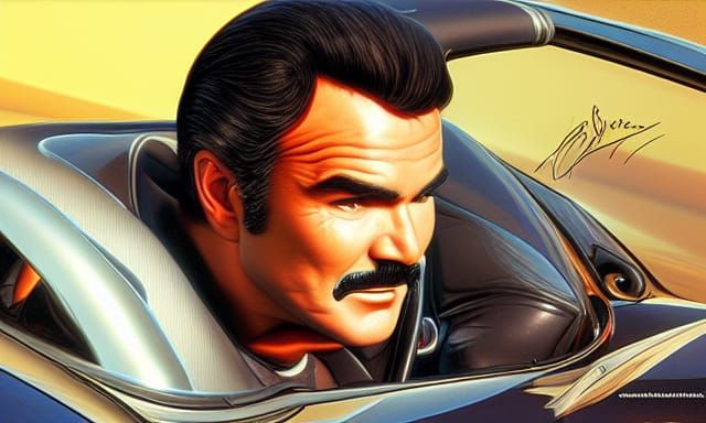 Burt Reynolds in Trans Am, Digital Art