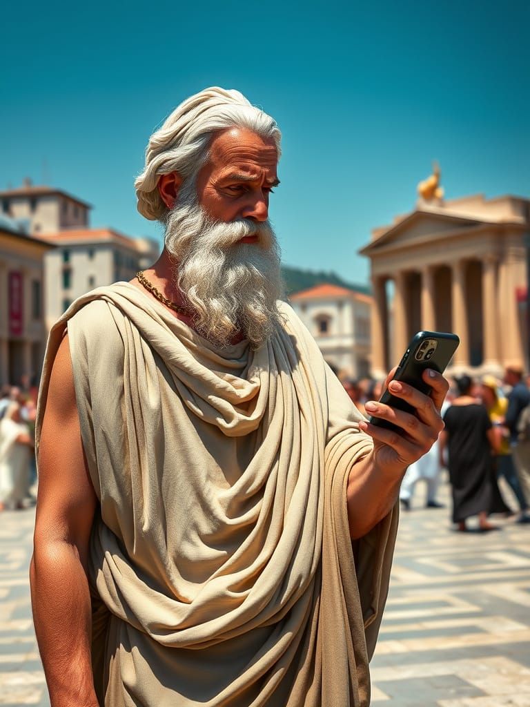 Greek philosopher's smartphone