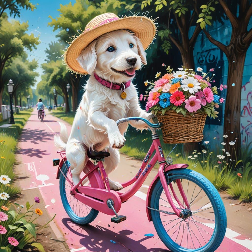 Vibrant Summer Adventure in Graffiti Art Style