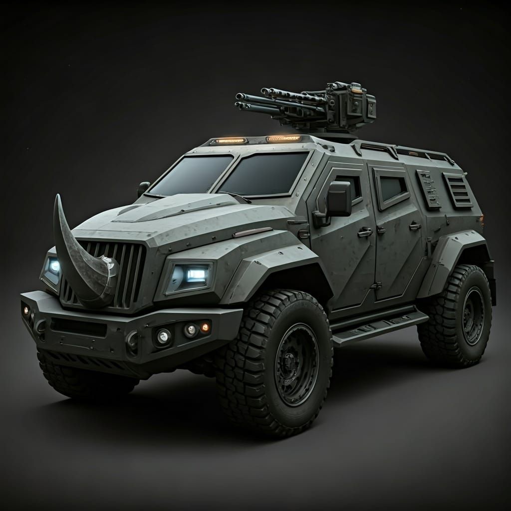 Armored Rhino Siege Truck Concept, Mechanical Design