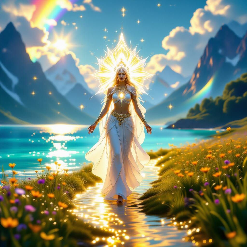 Eternal Light Being on Golden Path in Cosmic Ocean