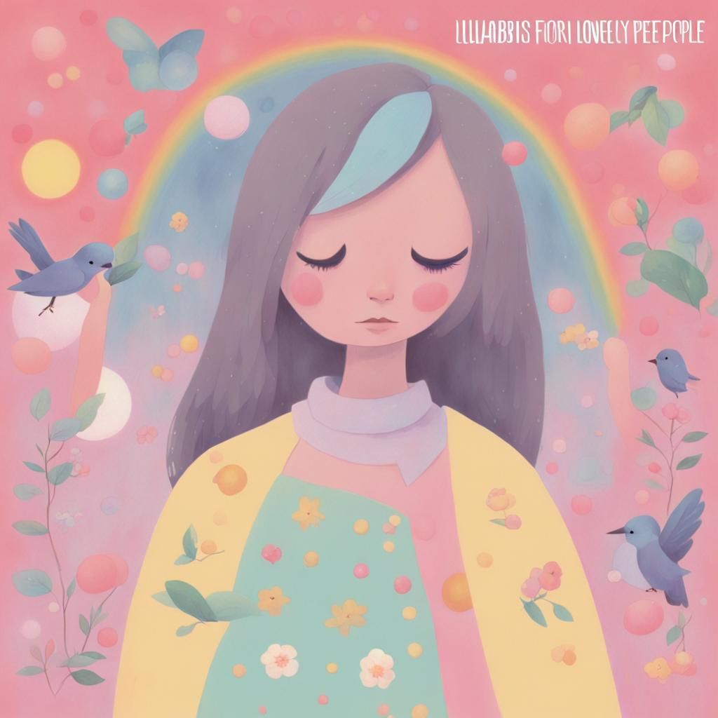 Album Cover with Pastel Colors and Time Theme