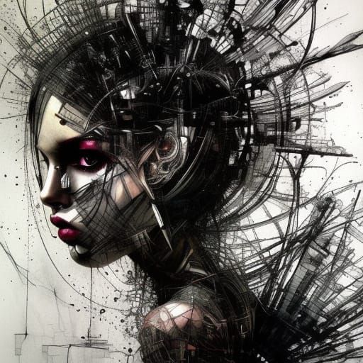 Detailed Line Art Fantasy Masterpiece in HDR