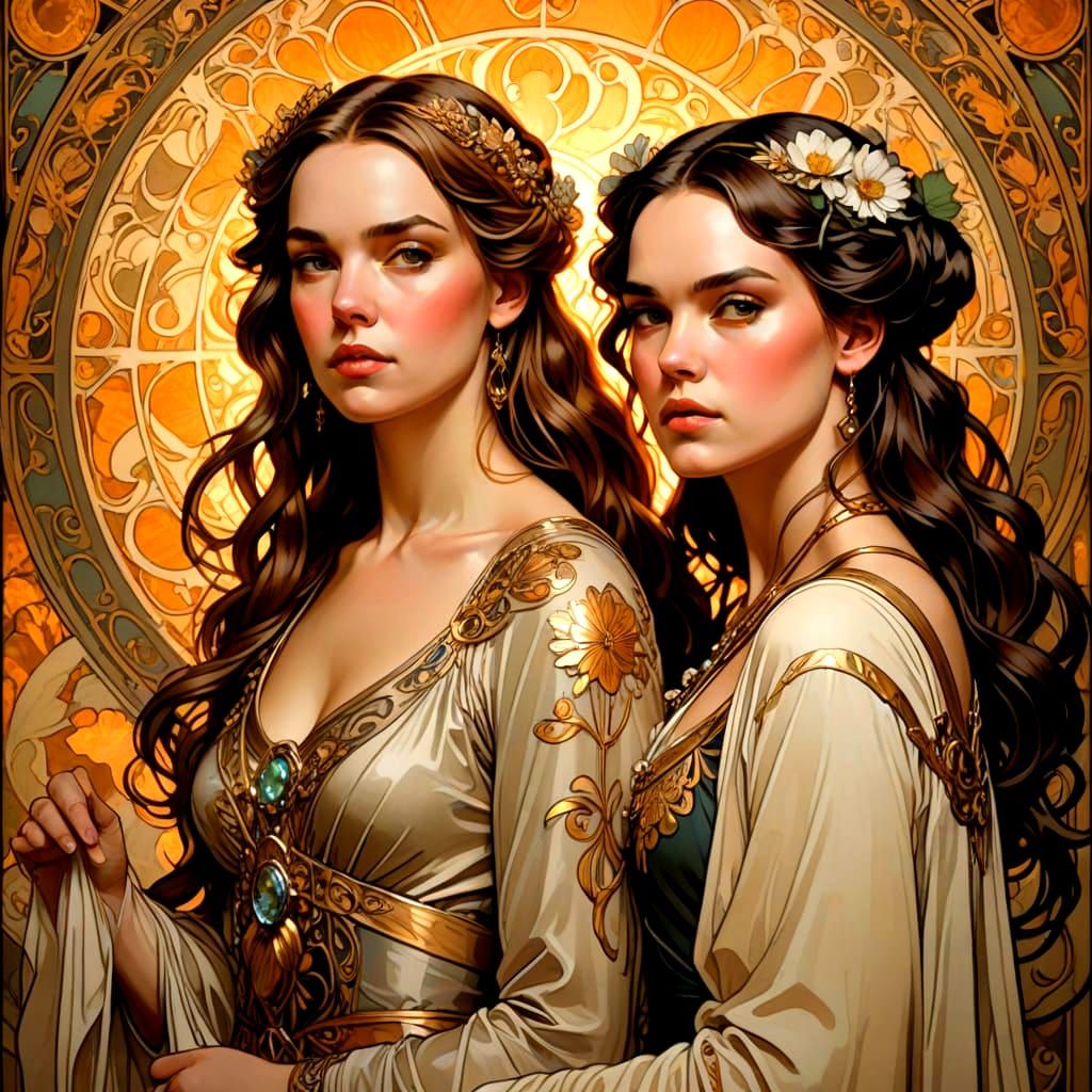 A Moment of Intimacy Between Two Women