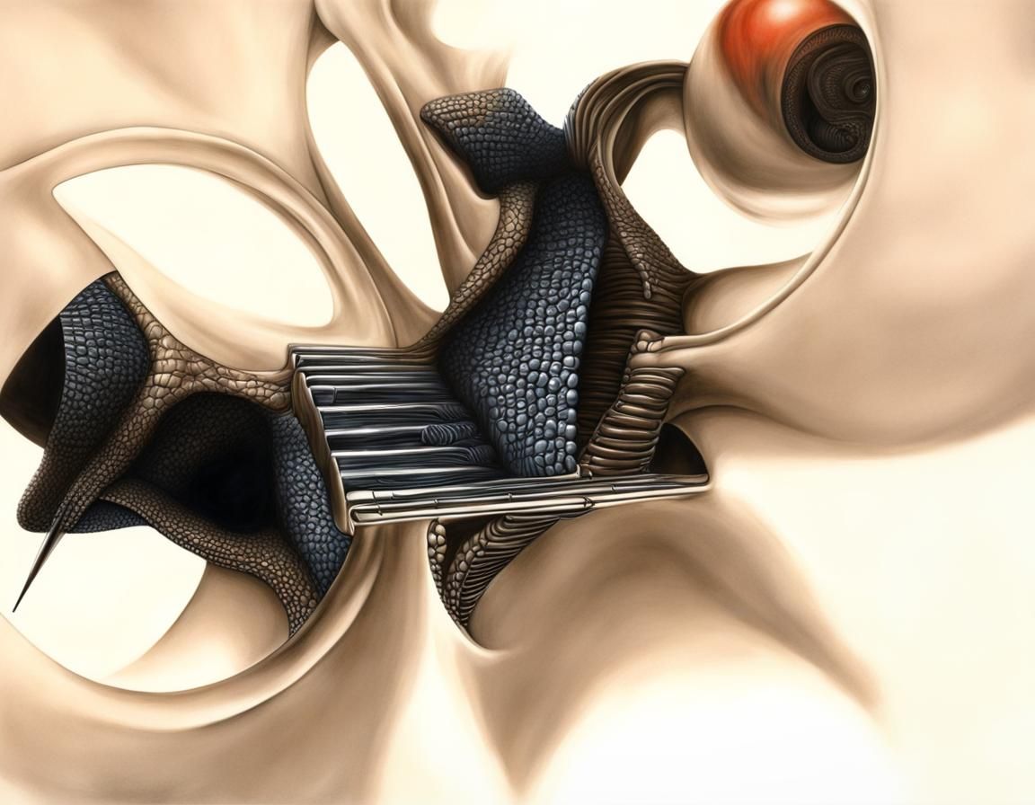 Hyperdetailed Hyperrealism in H.R. Giger Style