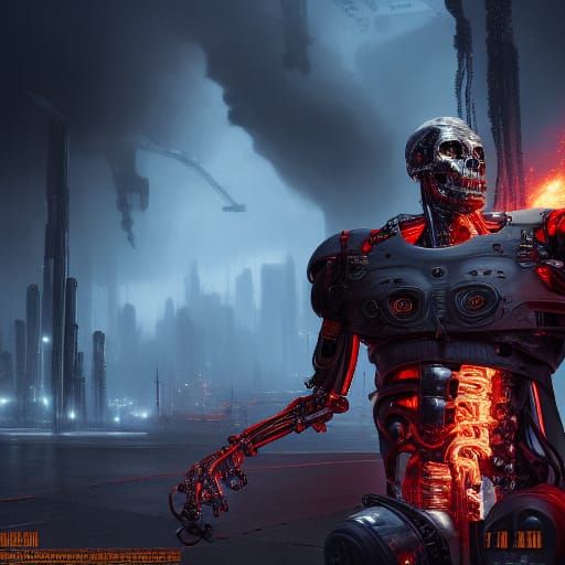 The Terminator: Detailed Matte Painting in 8K