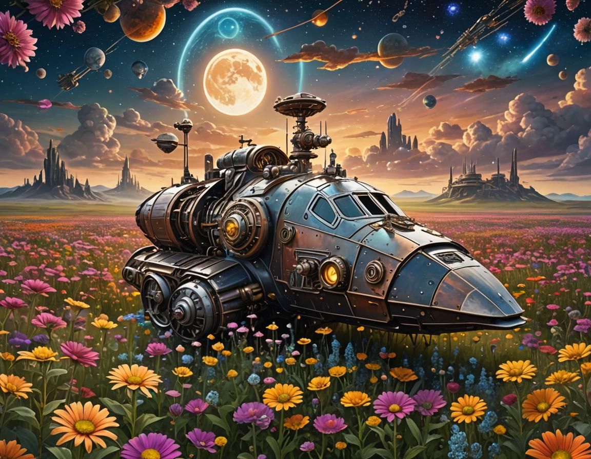 Steampunk terrain machine