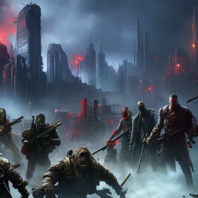 Apocalypse City: A Hyperdetailed Zombiescore Painting