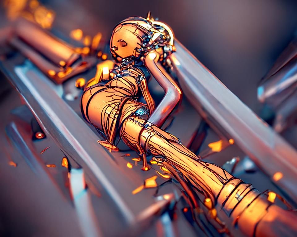 Crushed Doll: Digital Art in Egyptian Style