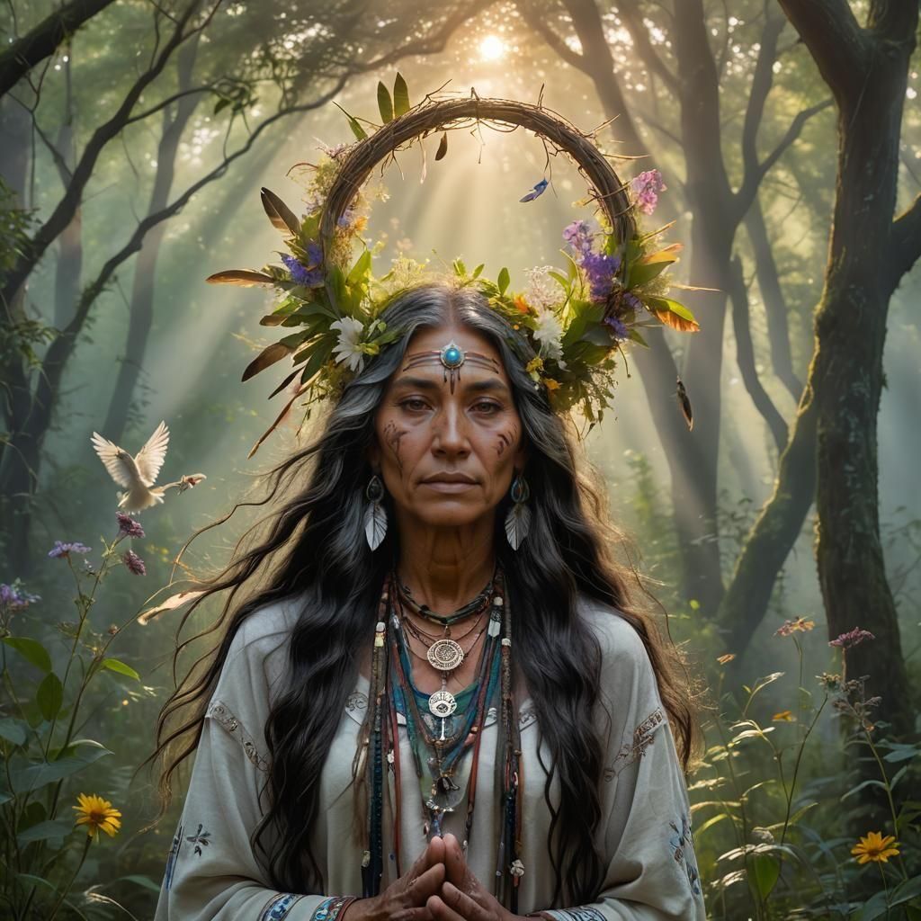 Native American Blessing in Detailed Matte Painting