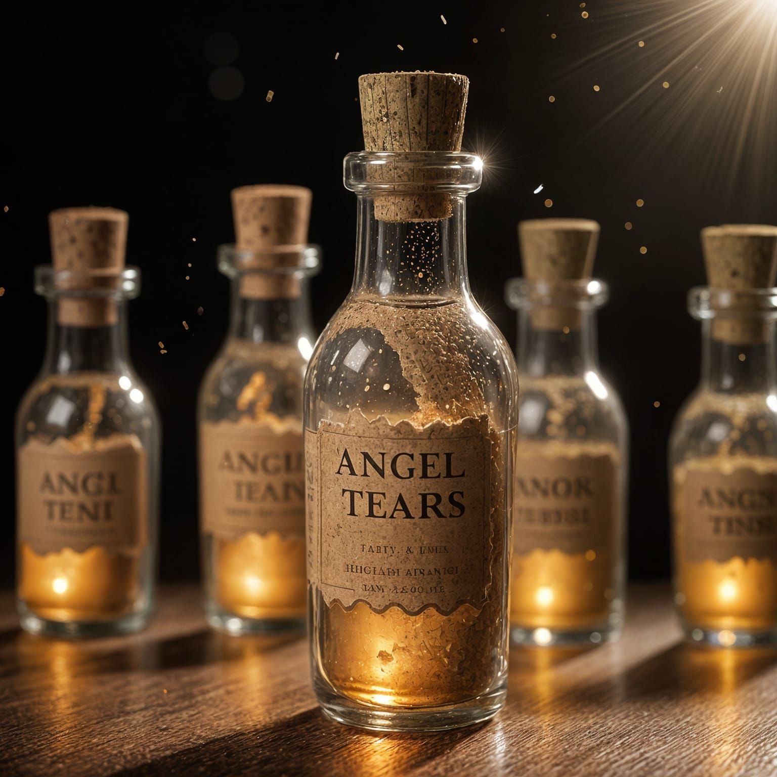 Angel Tears in a Glass Bottle, Captured in Cinematic Realism