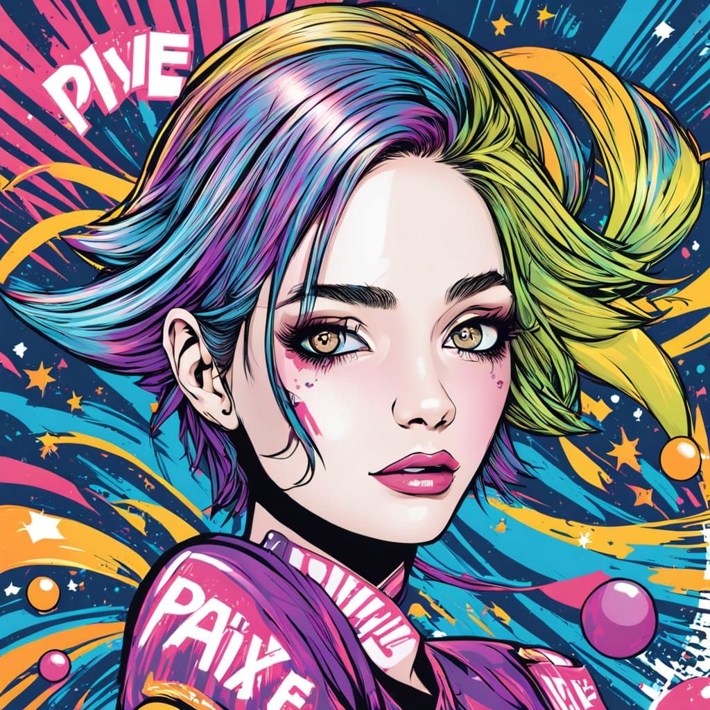 Vibrant Manic Panic Pixie Dream Girl