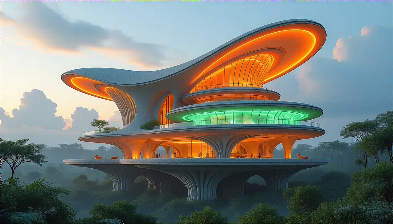Futuristic House: Ancient Meets Hyper-Modern in 2300
