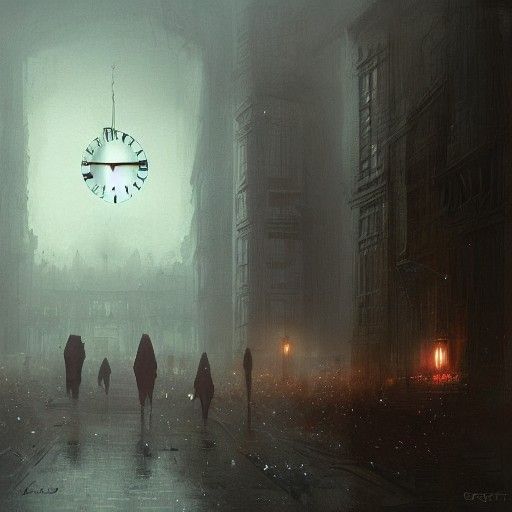 Sinister Clocks in a Fantasy Art Style
