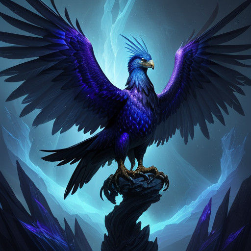 Ethereal Eagle-Diamond Hybrid in Mystical Splendor