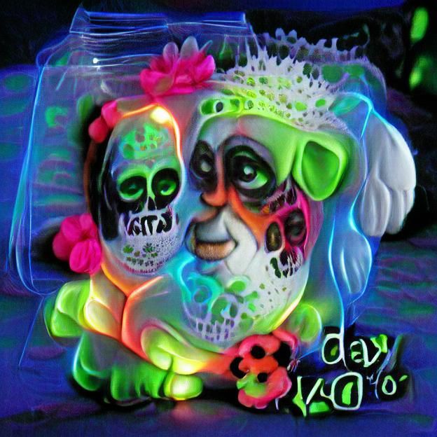 Glowing Day of the Dead Catrina