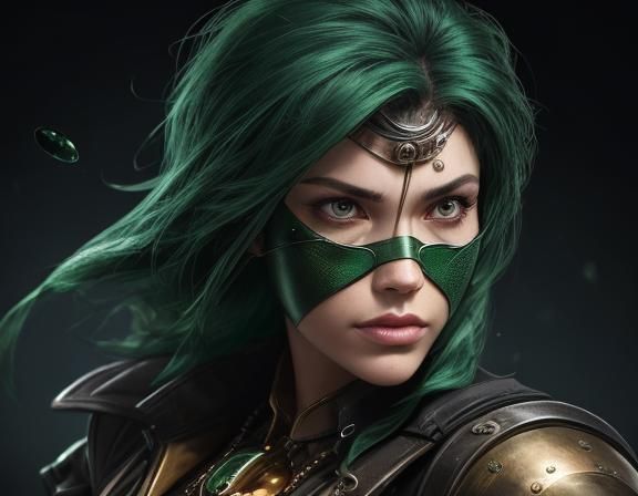 Green Hornet Bank Robbery in Hyperrealistic Style