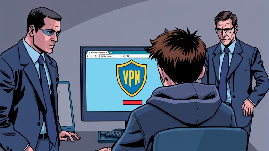 FBI Agents Surveilling Young VPN User