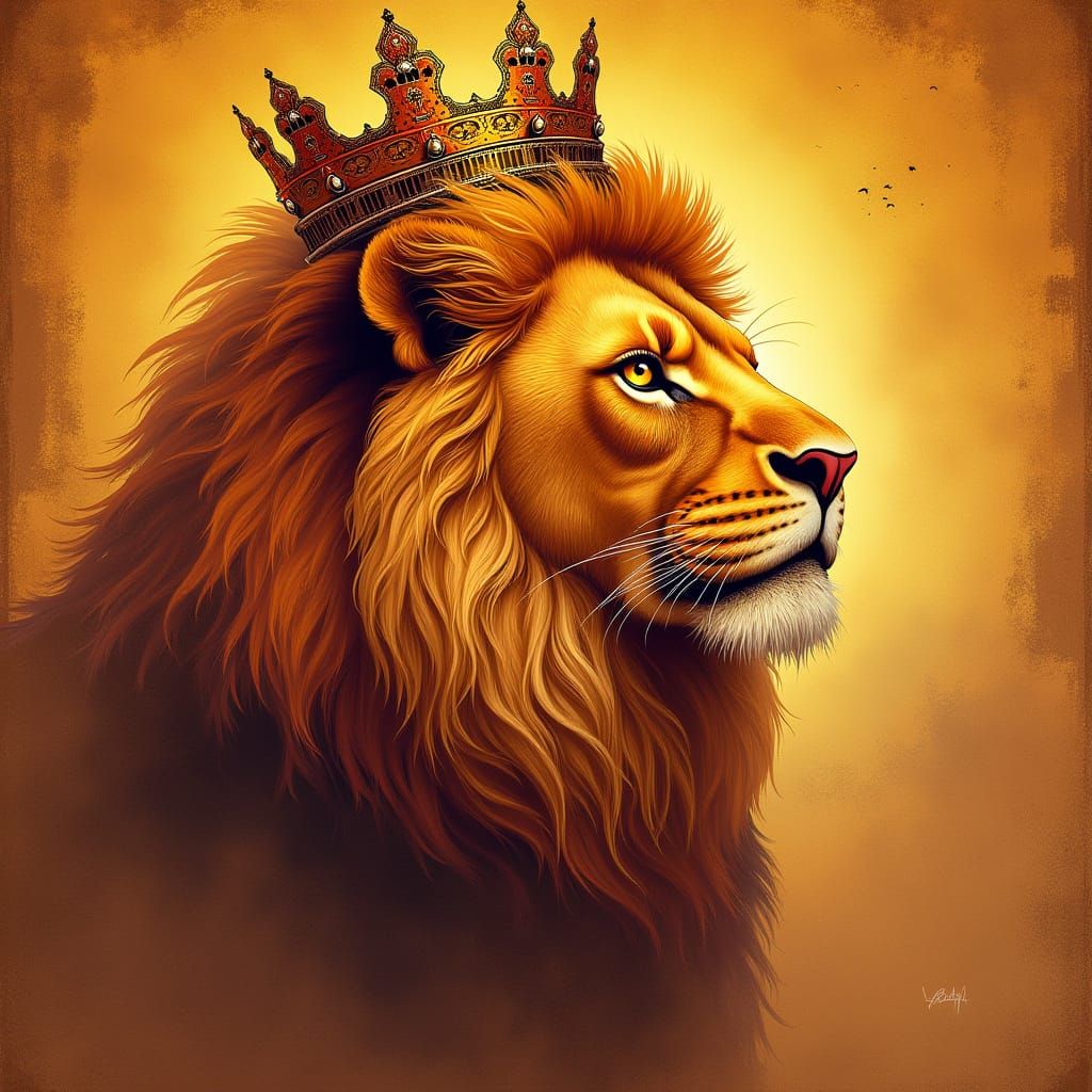 Bollywood-Inspired Lion King Portrait