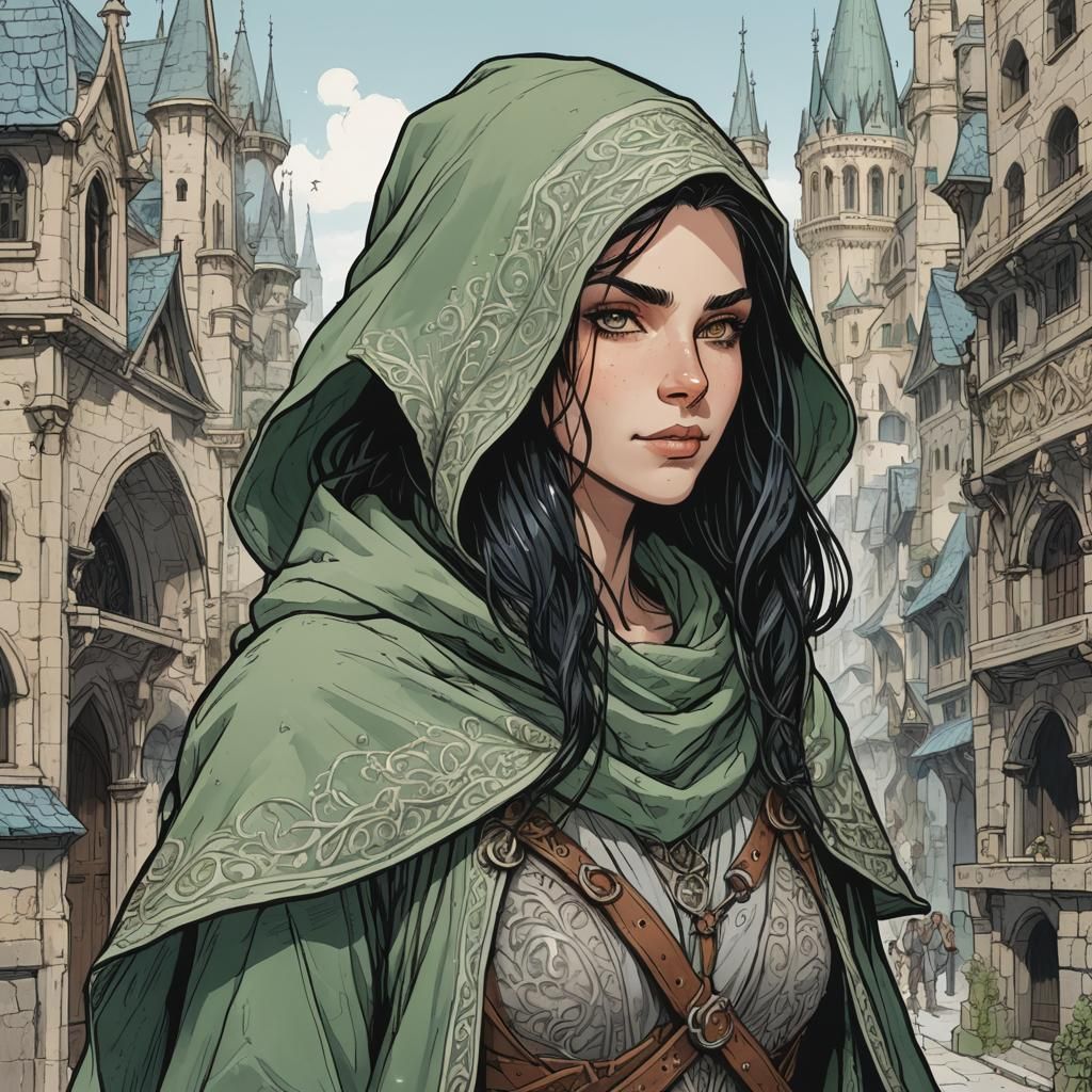 Elven Rogue Portrait in Ornate Detail