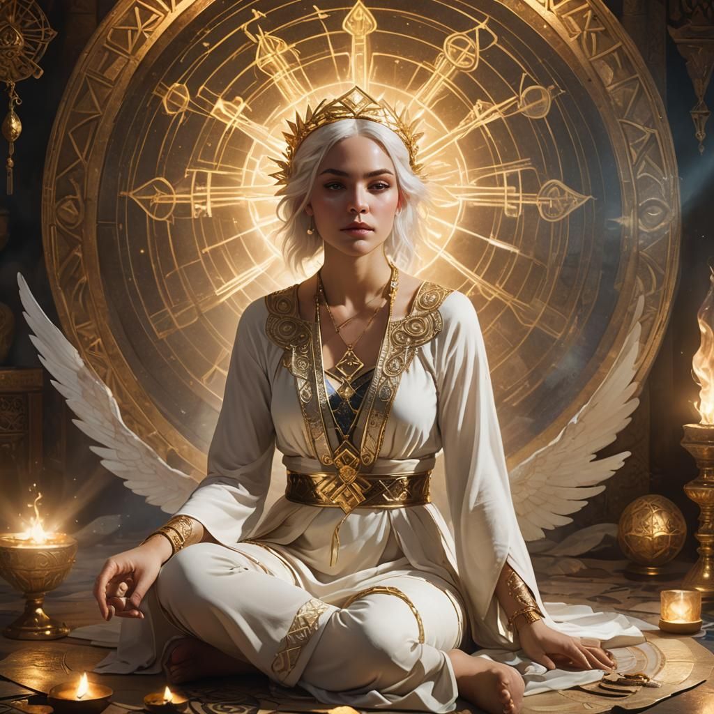 Goddess in Mystical Room: Fantasy Concept Art