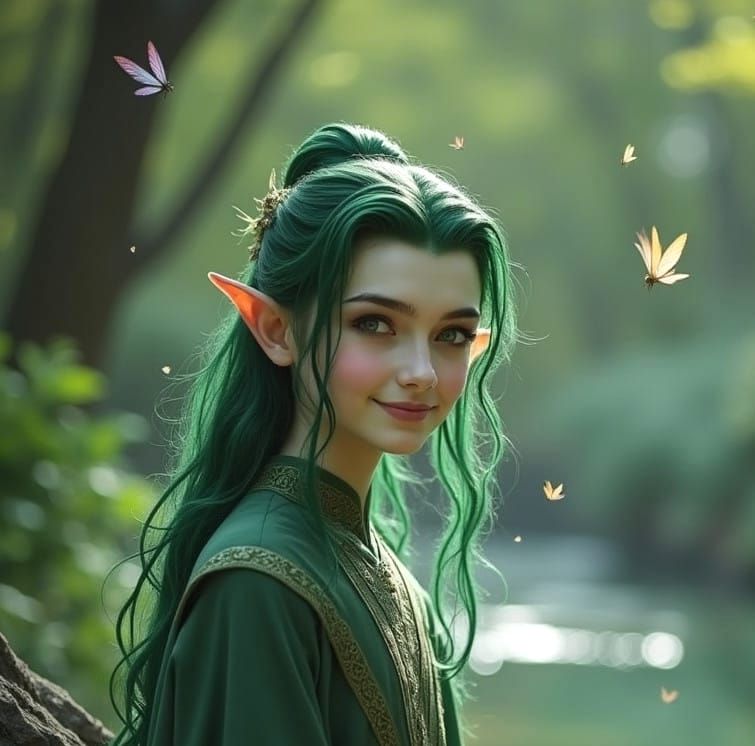 Elvish Man in Dappled Glade