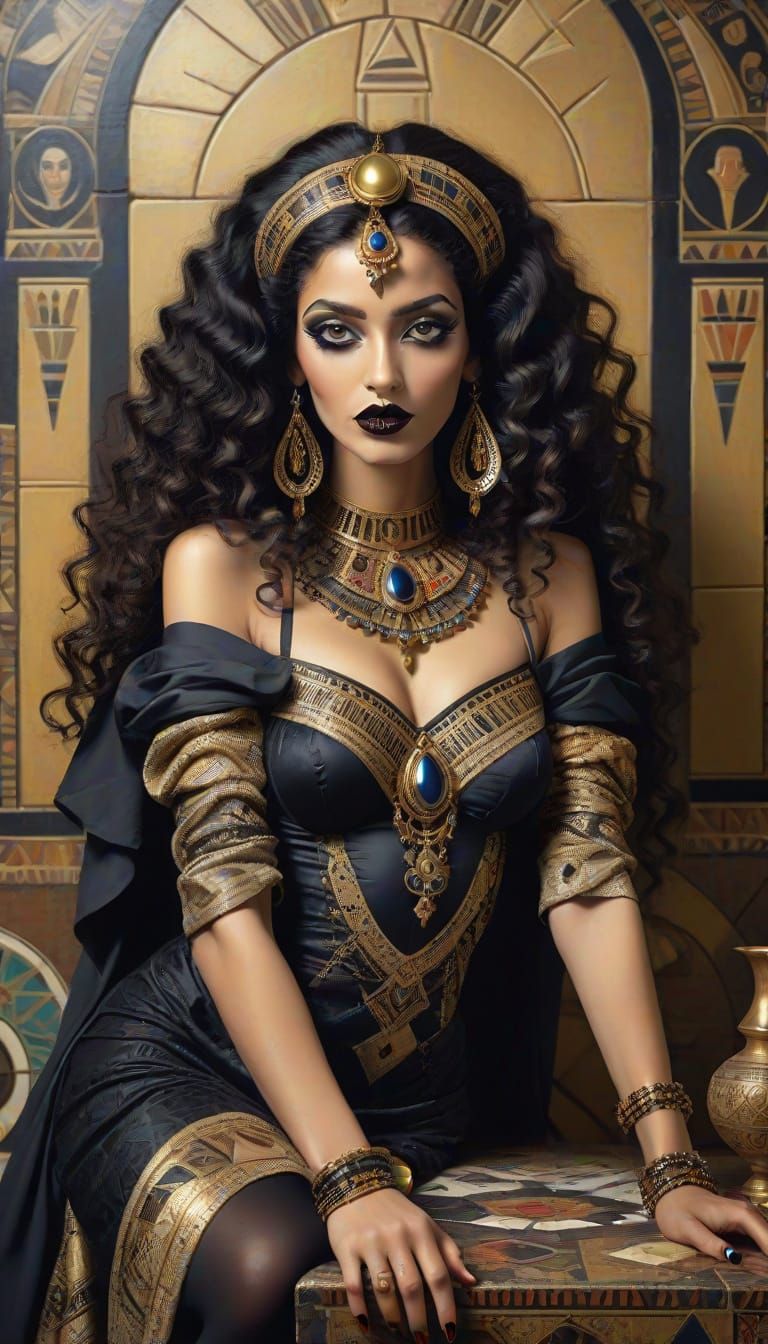 mysterious Gothic-Egyptian woman