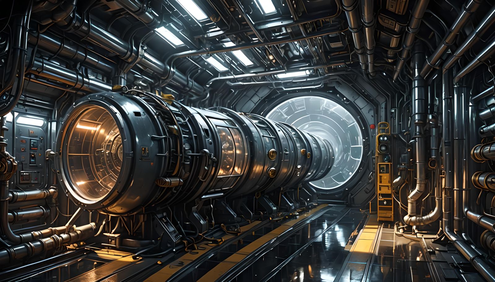 Hybrid Organic Machines in Spaceship Cargo Hold