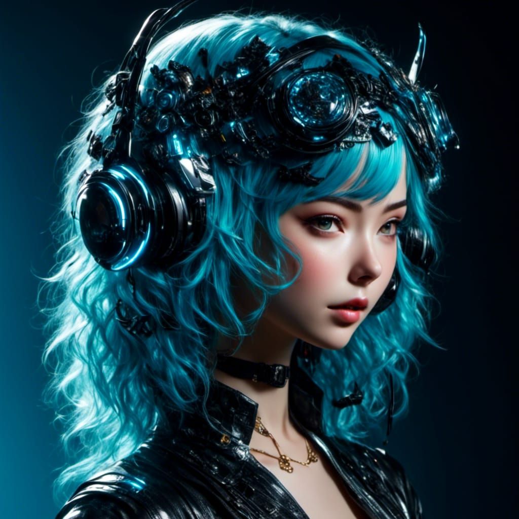 Anime Manga Style Control Panel in Cyberpunk