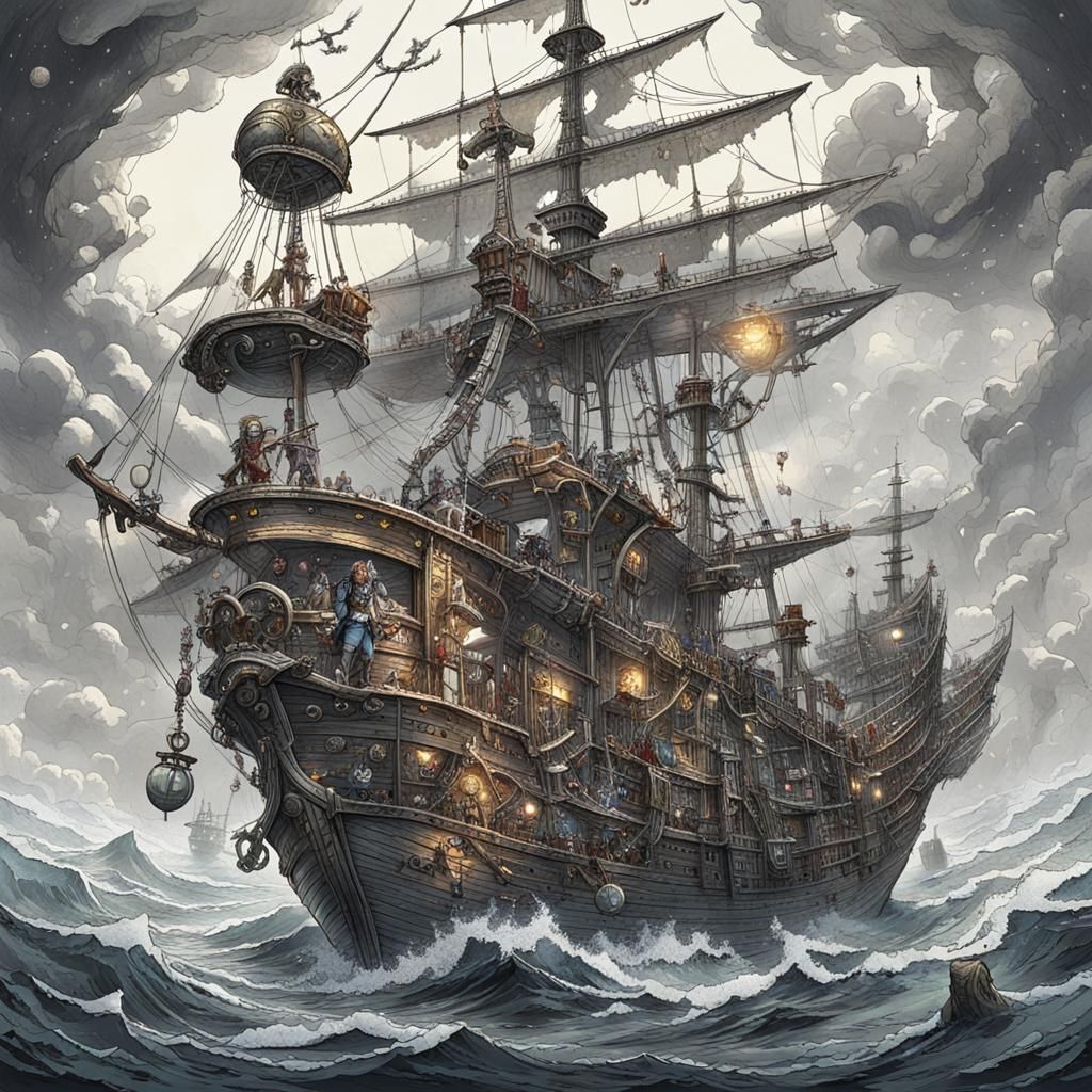 Spectral Pirate Embarks Through Astral Void