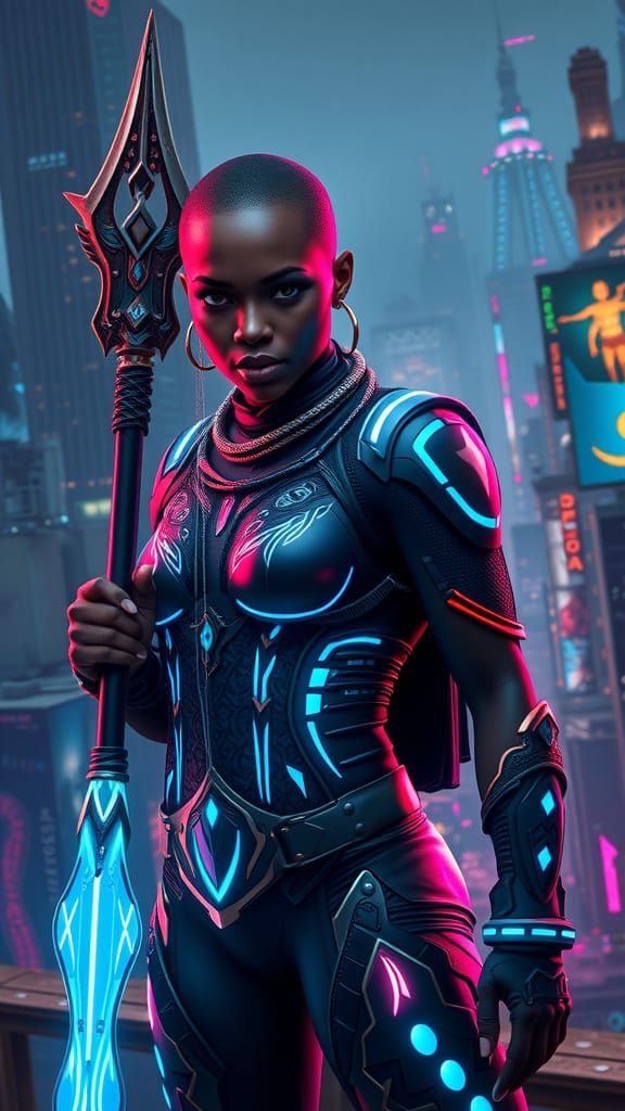 Afrofuturist Warrior Queen