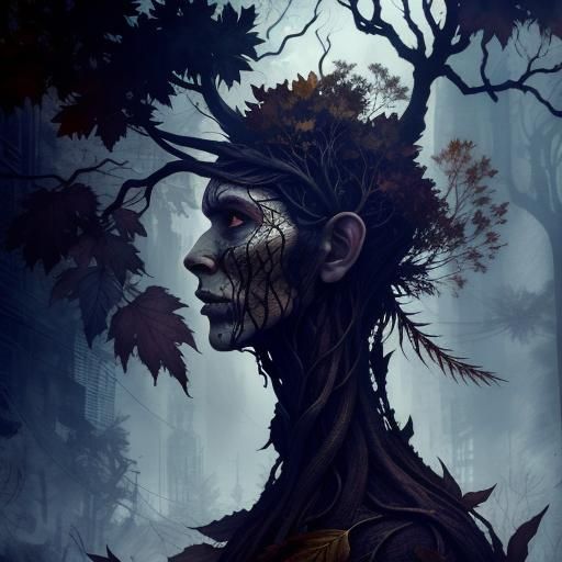 Surreal Creature Emerges from Dystopian Cityscape