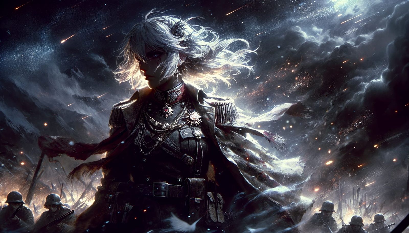 Dragon Woman Commander in Dark Fantasy Anime